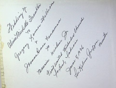 Photo Album of 1996 Franklin Wedding
