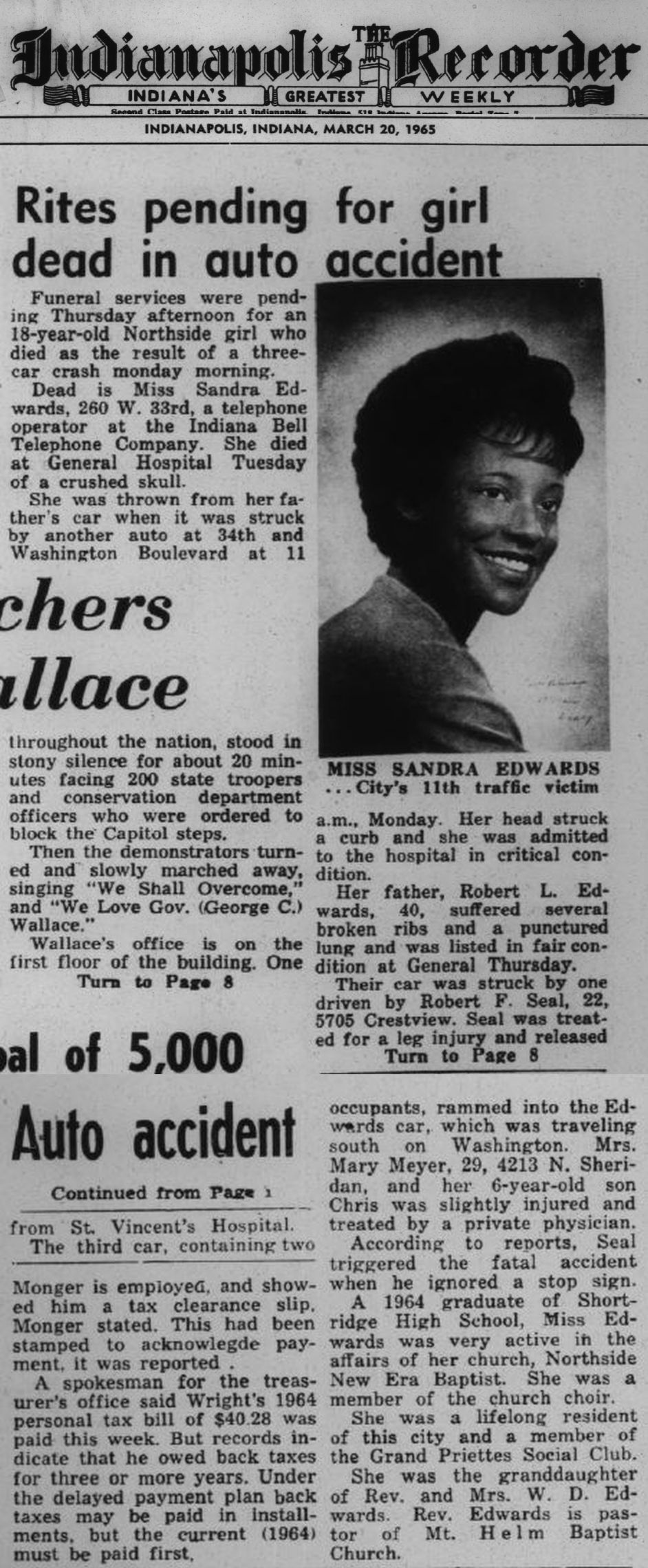 Indianapolis Recorder Newspaper INR-1965-03-20_01_0001 