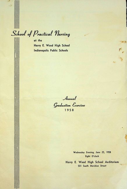 Graduation Program School of Practical Nursing 1958