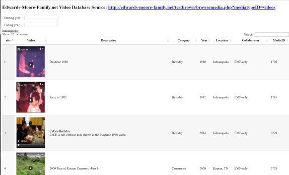 Video Database