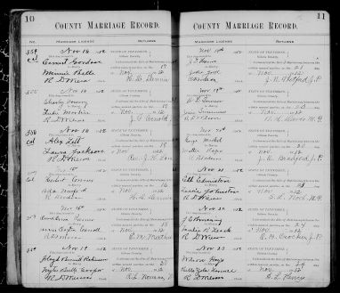 Marriage Record: Laura Jackson and Alex Lett