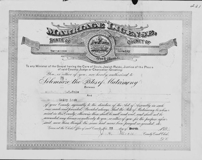 Daisy Lock Marriage to Ed Cole