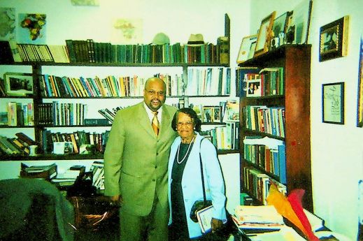 Pastor Hicks with Virginia at First Baptist Church